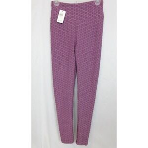 LYDAA Leggings Women L/XL Purple Dust Textured Butt Lifting High Rise NWT